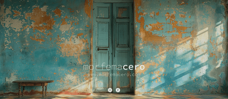 Pared azul con&nbsp;notables